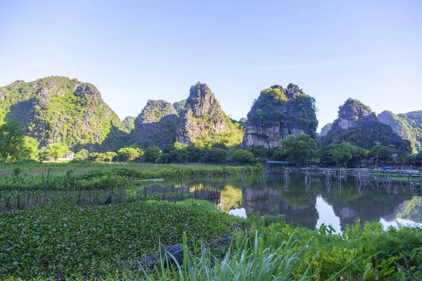 Ninh Binh Vietnam Bellissimo Panorama Grotte Fluviali Grotte Sotterranee Tam — Foto Stock