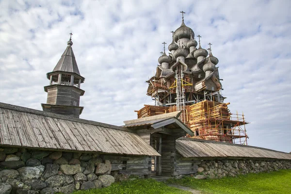 Kizhi Island Onega Lake Karelia Russia Foreground Orthodox Church Intercession — Stock Photo, Image