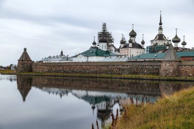 Karelia, Rusya. Rusya 'daki Solovetsky Manastırı' nın manzarası..