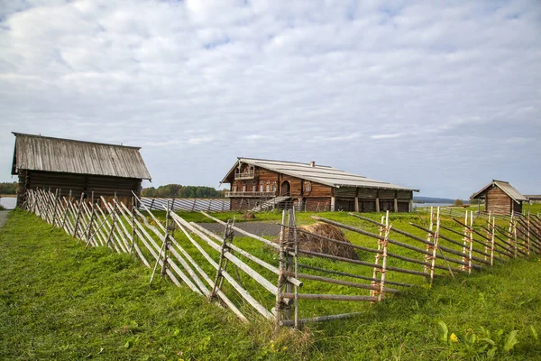 Old wooden house, from whole logs of wood, Russian house 17th century