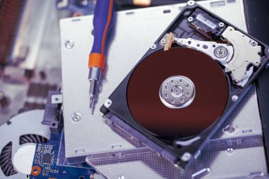  bilgisayar donanımı, cep telefonu, elektronik, onarım, güncelleme ve teknoloji kavramı.