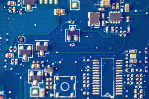 Scheda Scheda Circuito Del Computer Macro — Foto Stock