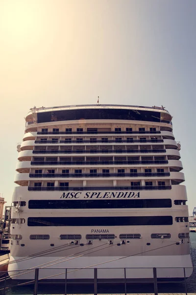 Genoa Italy July 2019 Cruise Ship Msc Splendida Port Genoa — Stock Photo, Image