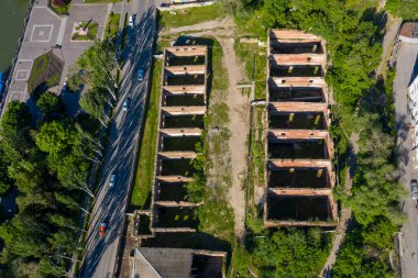 Rusya, Rostov-on-Don, şehrin kıyı kesiminin panoramik manzarası, hava manzarası, şehrin cazibesi 