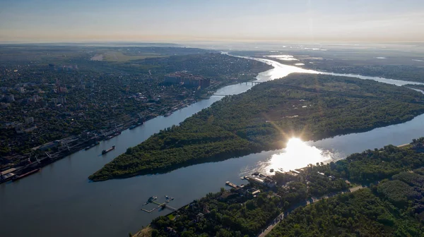 Russia Rostov Don Panoramic View Coastal Part City Air View — 스톡 사진