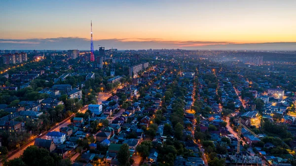 Vista Aérea Rostov Don Panorama Cidade Rostov Don Torre Televisão — Fotografia de Stock