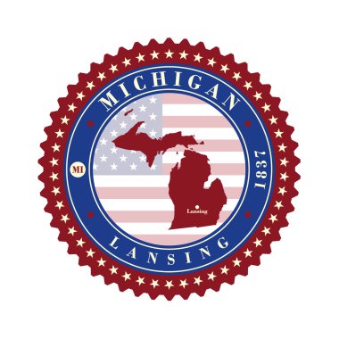 Etiket etiket kartları devlet Michigan ABD