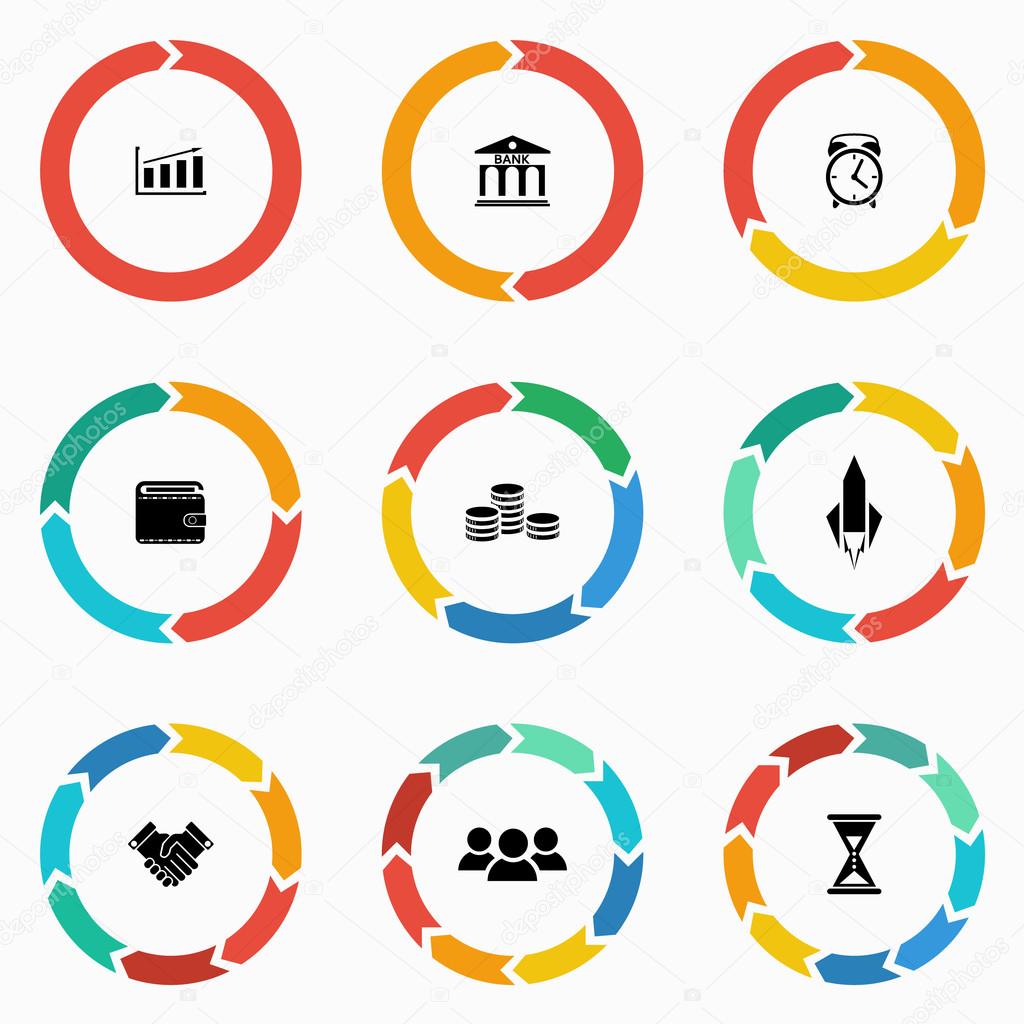 Circle arrows for infographic and startup business icon