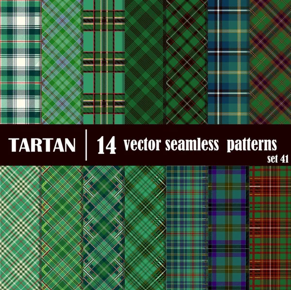 Establecer patrón sin costura Tartán . — Archivo Imágenes Vectoriales