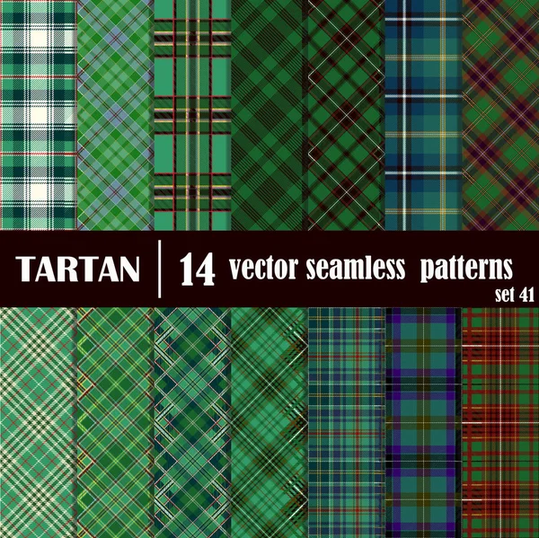 Ensemble motif sans couture tartan . — Image vectorielle