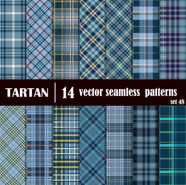 Definir padrão sem costura Tartan . —  Vetores de Stock