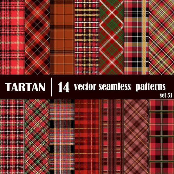 Definir padrão sem costura Tartan . —  Vetores de Stock