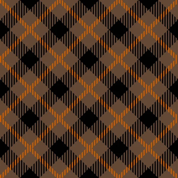 Halloween Tartan modello senza soluzione di continuità . — Vettoriale Stock