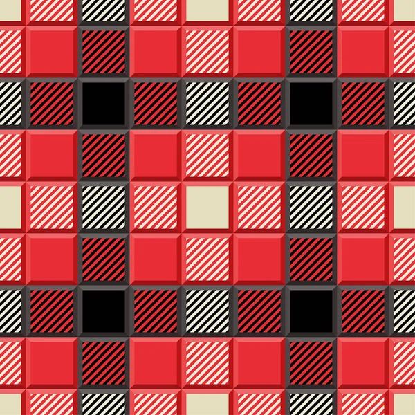 Modèle sans couture de tartan de bûcheron 3D — Image vectorielle