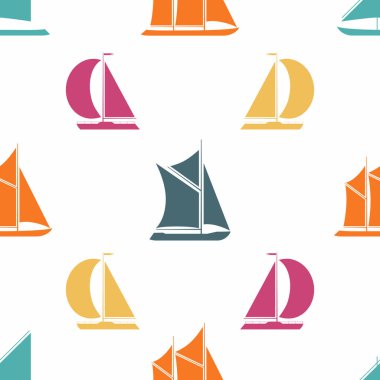 Retro tekne seamless modeli.