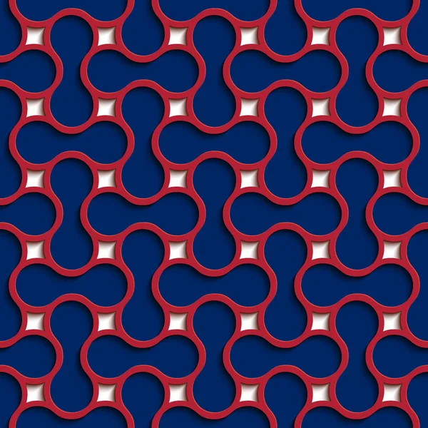 Nahtlose patriotische geometrische Muster — Stockvektor