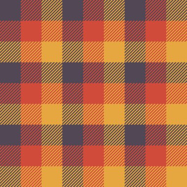 Sonbahar renk paneli ekose, Tartan Dikişsiz desen arka plan