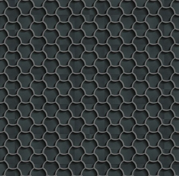 Modèle hexagonal Web sans couture gris — Image vectorielle