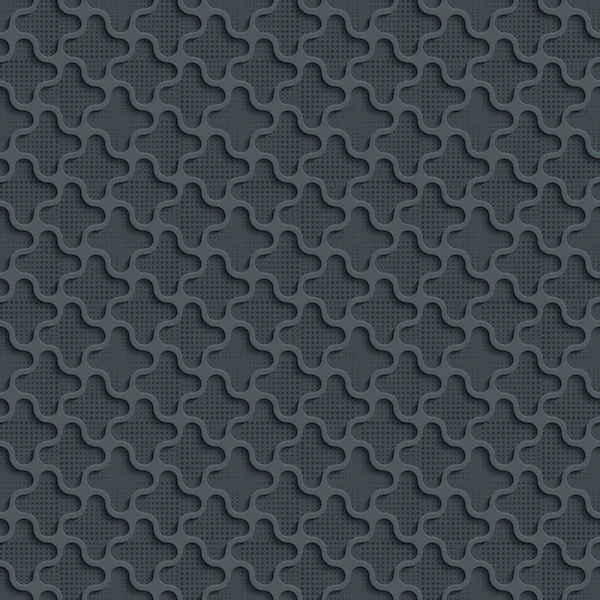 3D fyrsidiga grå abstrakt sömlös bakgrundsmönster — Stock vektor