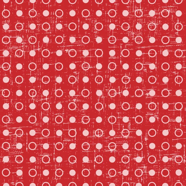 Retro naadloze Polka Dot rode achtergrond — Stockvector