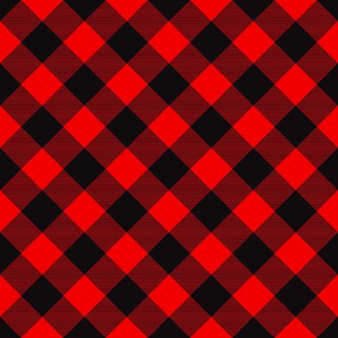 Kırmızı ve siyah klasik oduncu ekose deseni.
