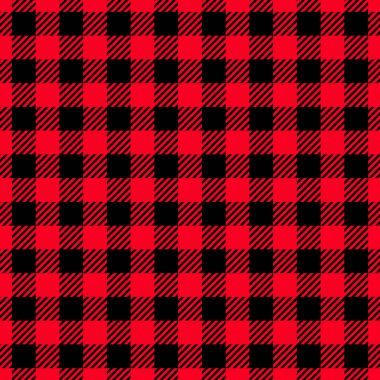 Kırmızı ve siyah klasik oduncu ekose deseni.