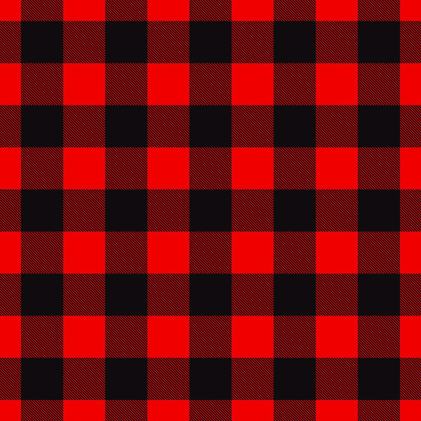 Classic Lumberjack Plaid Pattern in Red and Black.