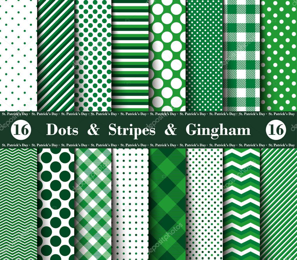 St. Patrick's Day Seamless Pattern Background. 