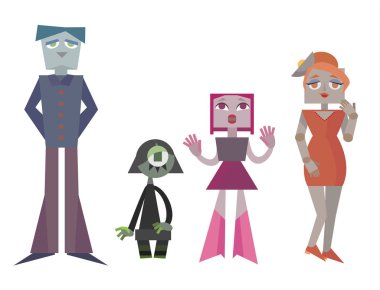 Karizmatik robot ailesinin vektör kümesi