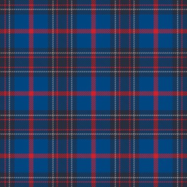 Klasik Mavi Tartan Ekoseli Kusursuz Desen.