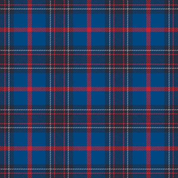 Klasyczny niebieski Tartan Plaid bezszwowy wzór. — Wektor stockowy