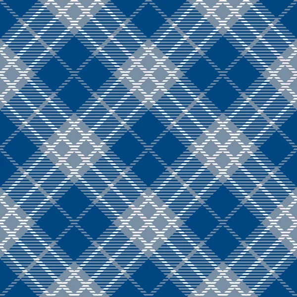 Tartan classique bleu et blanc à carreaux motif sans couture . — Image vectorielle