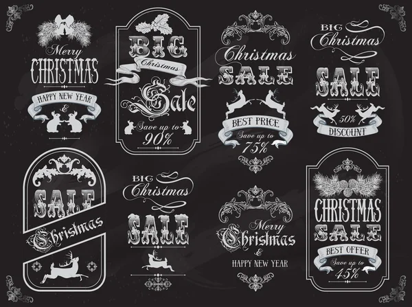 Bannières de vente de Noël — Image vectorielle