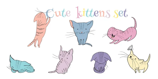 Little kittens set — Stockový vektor