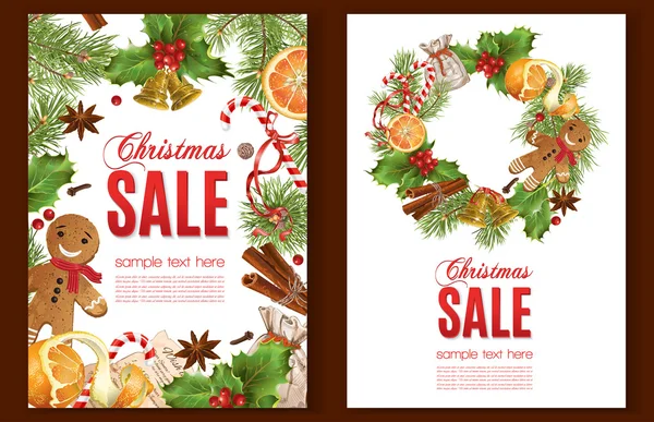 Kerstmis verkoop banners — Stockvector