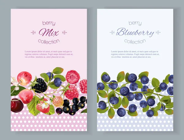Berry verticale banners — Stockvector