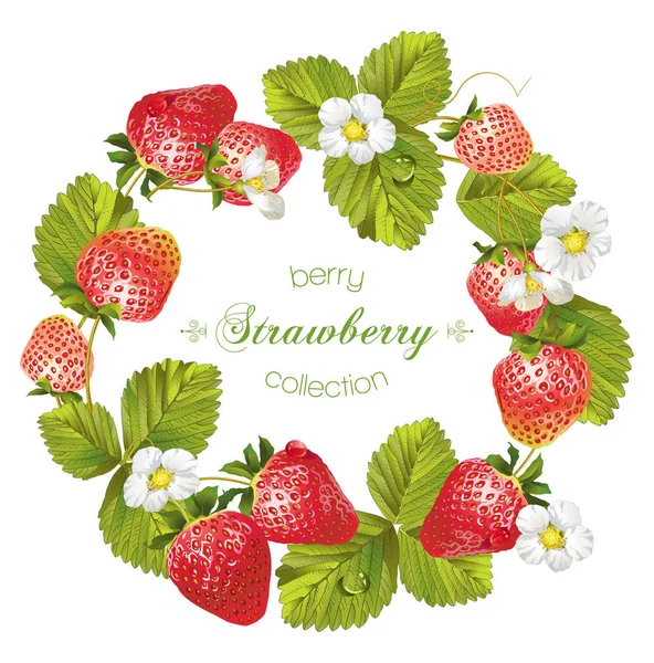 Çilek yuvarlak çerçeve.