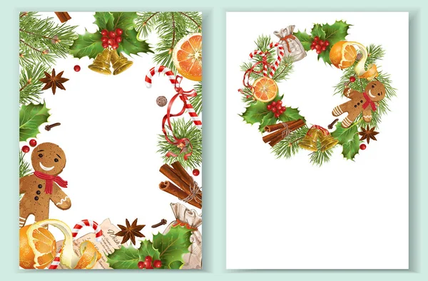 Kerst decoratieve banners — Stockvector