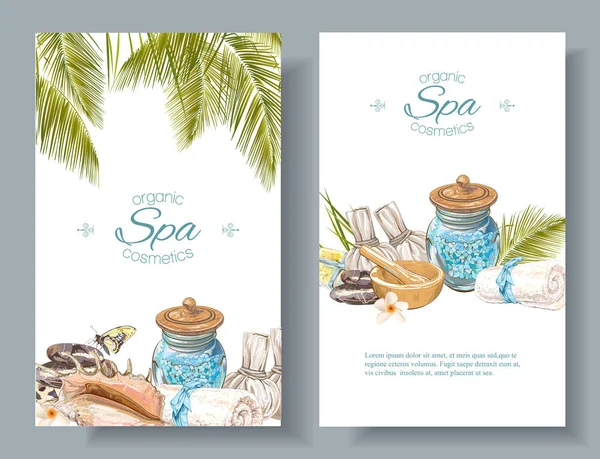 Spa treatment banners — Stock Vector