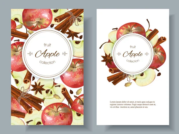 Vector apple banner. — Stock vektor