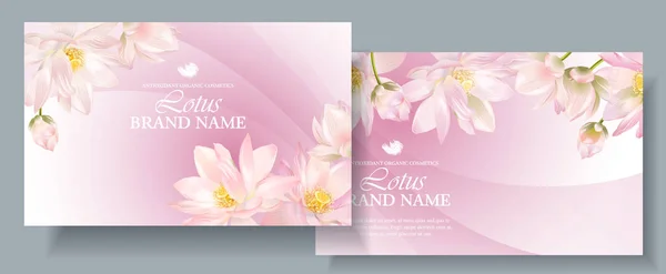 Lotus horizontale Banner — Stockvektor