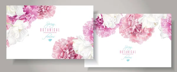 Peony tulip banners — Stockvector