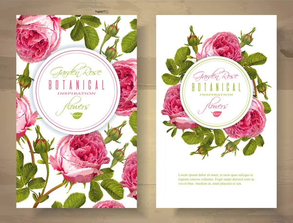 Banderas verticales Rose — Vector de stock