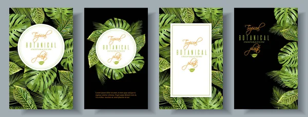 Tropische verticale banners set — Stockvector