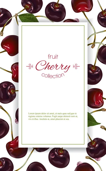 Cherry verticale banners — Stockvector