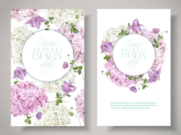 Ortanca dikey yuvarlak afiş