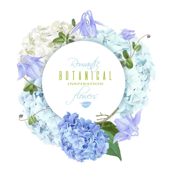 Ortanca yuvarlak mavi