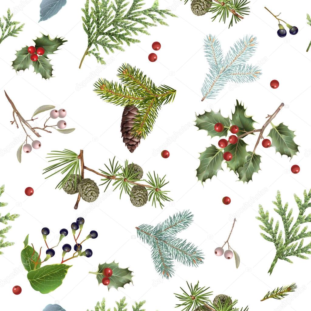 Branch Christmas pattern