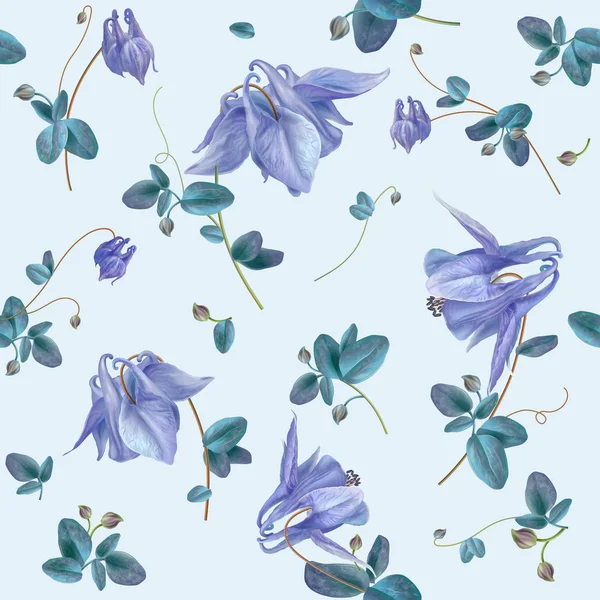 Blue flower pattern