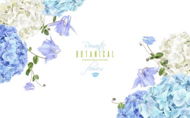 Ortanca köşe bayrak mavi